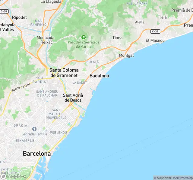 Vista exterior de Piso en venta en Badalona