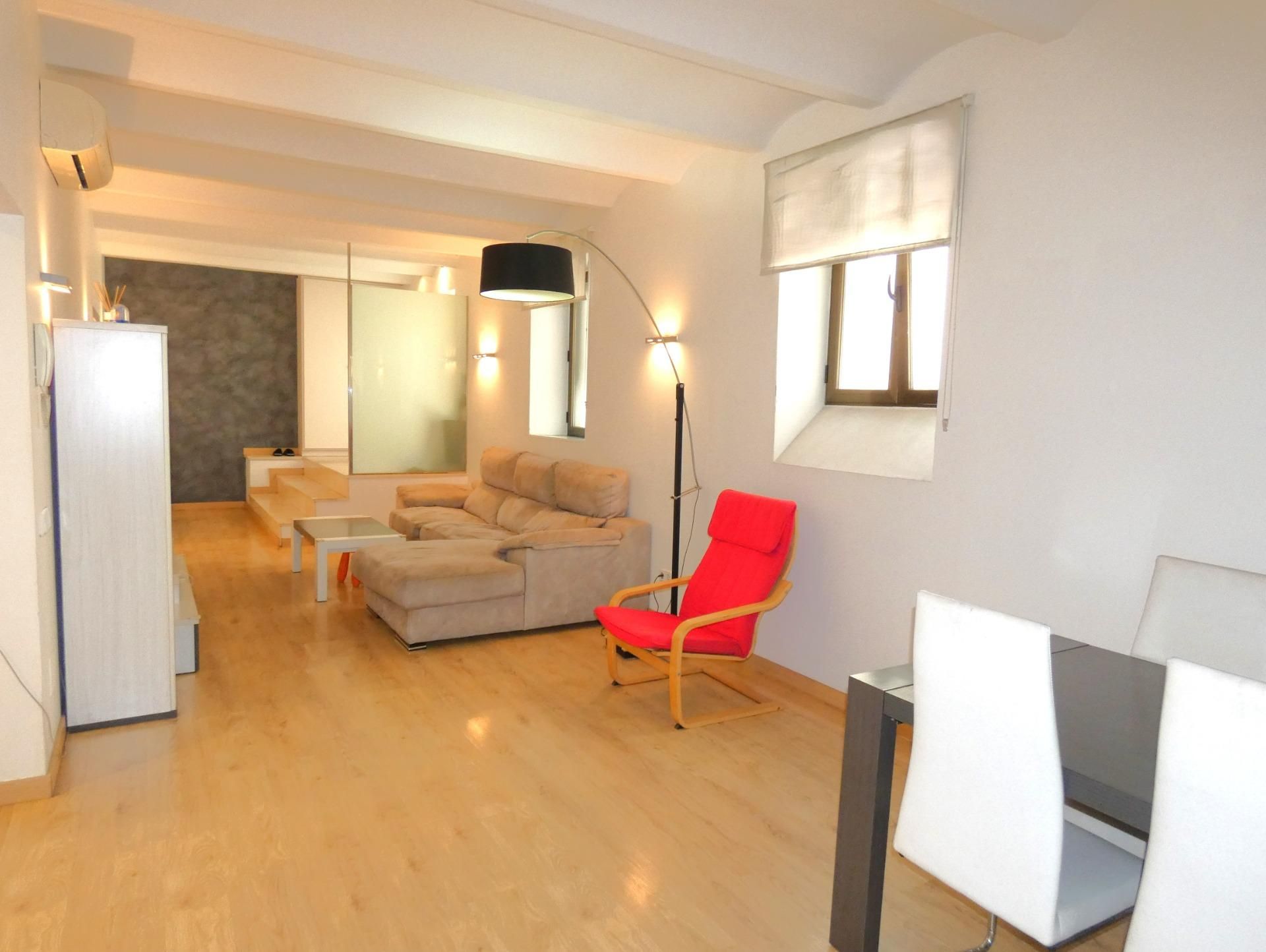 Sala d'estar de Pis en venda en  Barcelona Capital amb Aire condicionat, Calefacció i Parquet