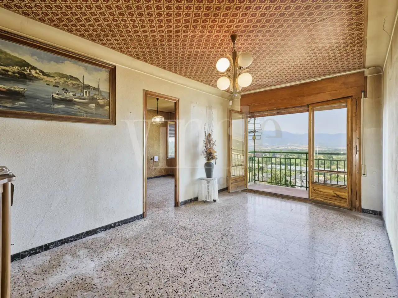 Sala d'estar de Apartament en venda en Puigcerdà amb Calefacció, Parquet i Terrassa