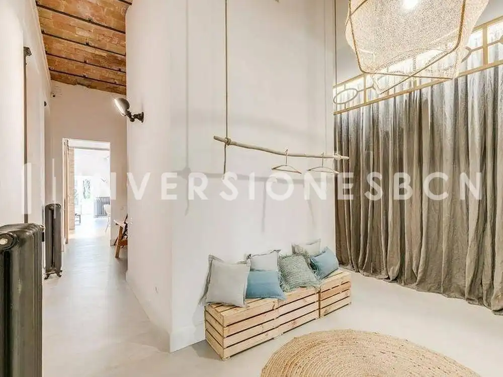 Sala de estar de Piso de alquiler en Barcelona con Aire acondicionado, Calefacción y Terraza