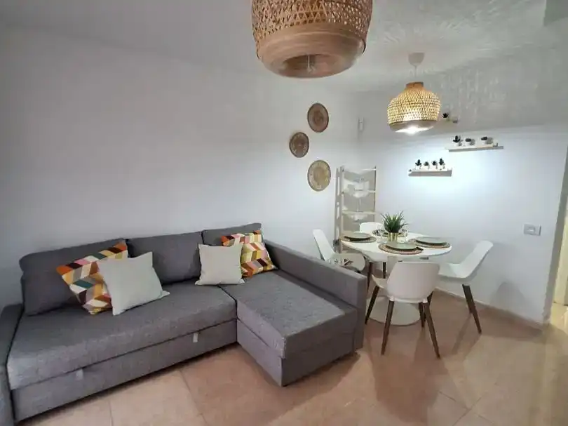 Living room of Flat for rent in La Oliva  with Swimming Pool and Furnished