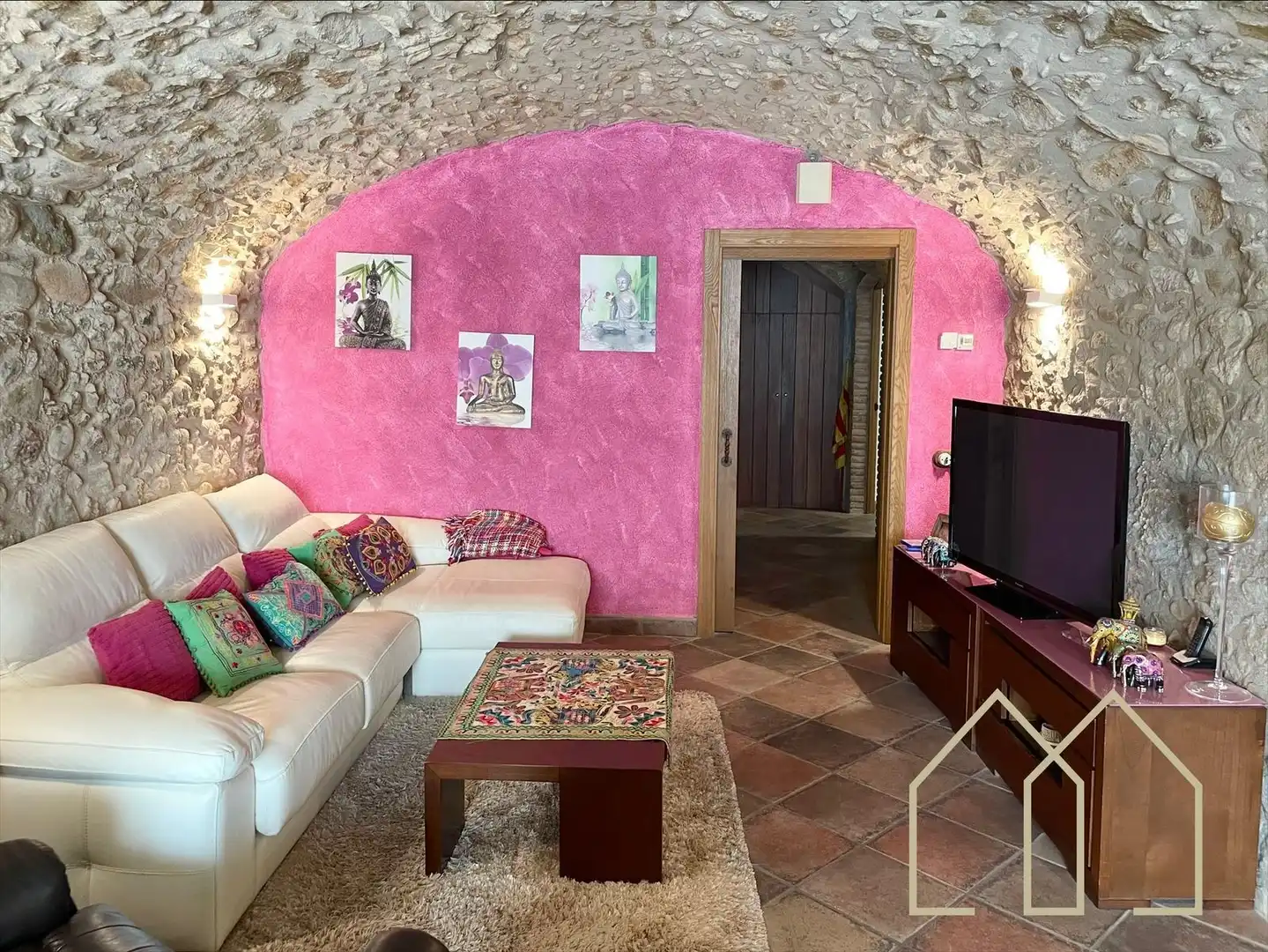Sala de estar de Casa o chalet en venta en Sant Joan de Mollet con Aire acondicionado, Calefacción y Jardín privado