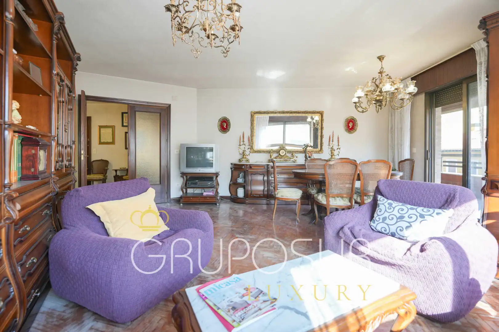 Sala de estar de Piso en venta en Valladolid con Calefacción, Parquet y Terraza