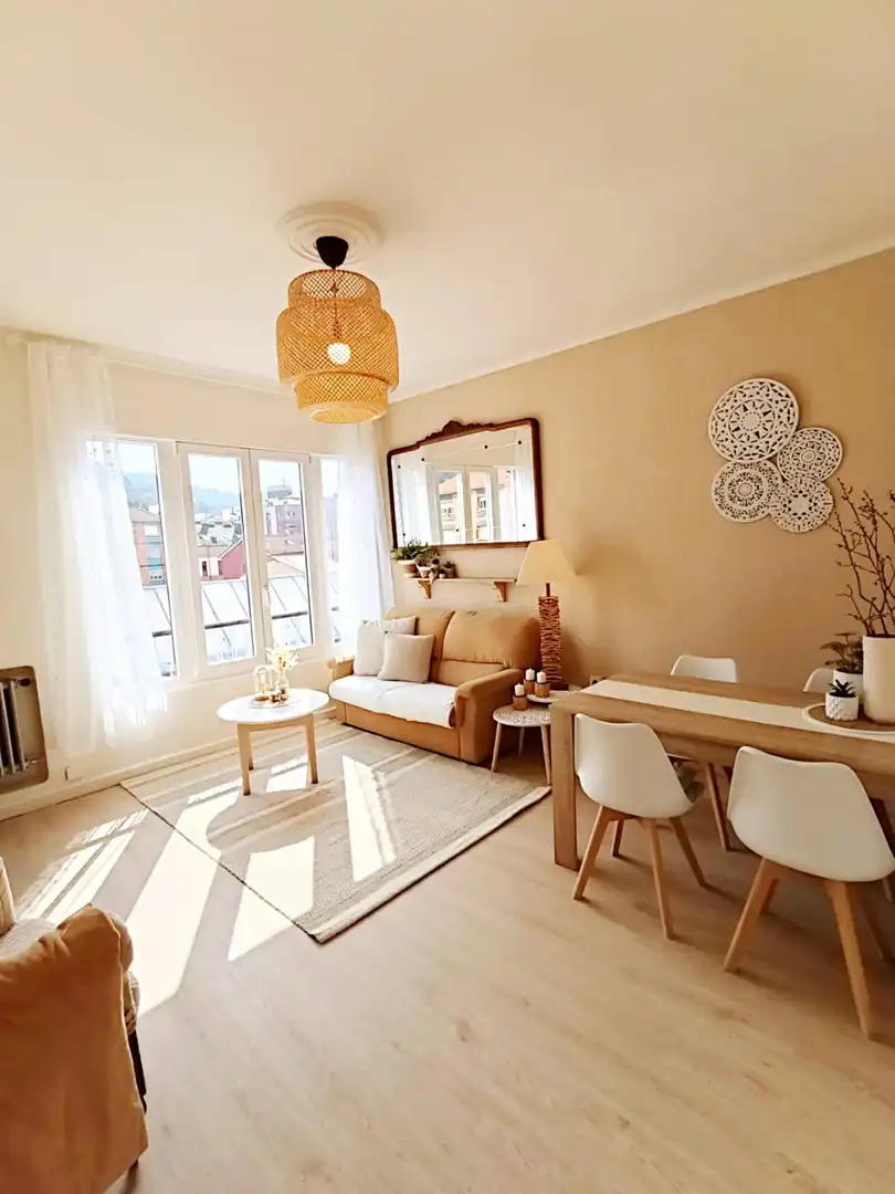 Living room of Flat for sale in Langreo  with Heating, Storage room and Furnished