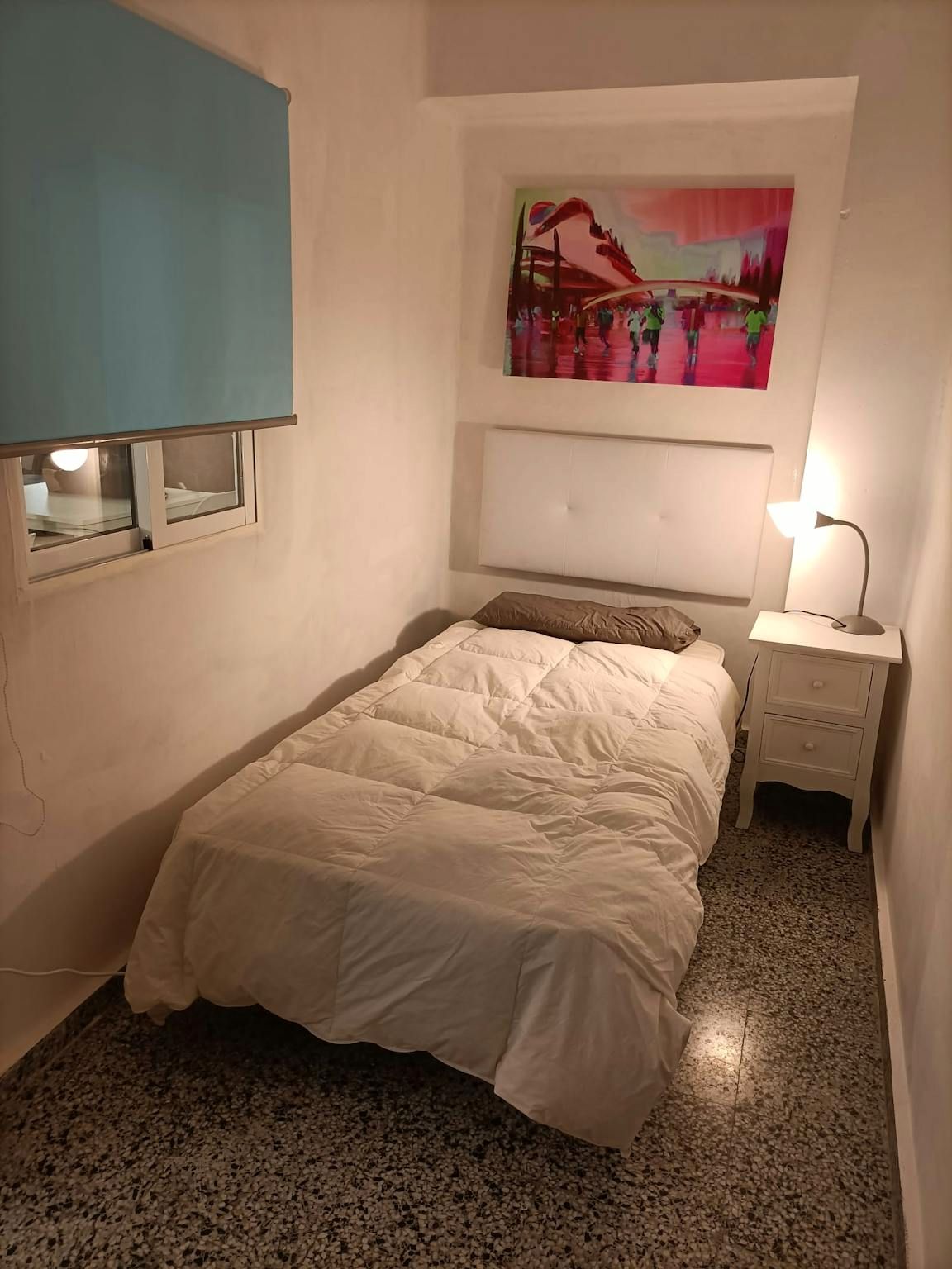 Bedroom of Flat to share in  Valencia Capital  with Heating, Furnished and Washing machine