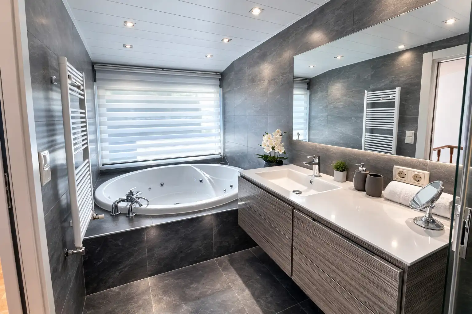 Baño de Casa adosada en venta en Castell d'Aro, Platja d'Aro i s'Agaró con Aire acondicionado, Calefacción y Jardín privado