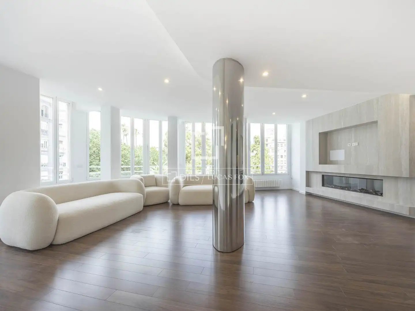 Living room of Flat for rent in Valencia  with Air Conditioner, Heating and Parquet flooring