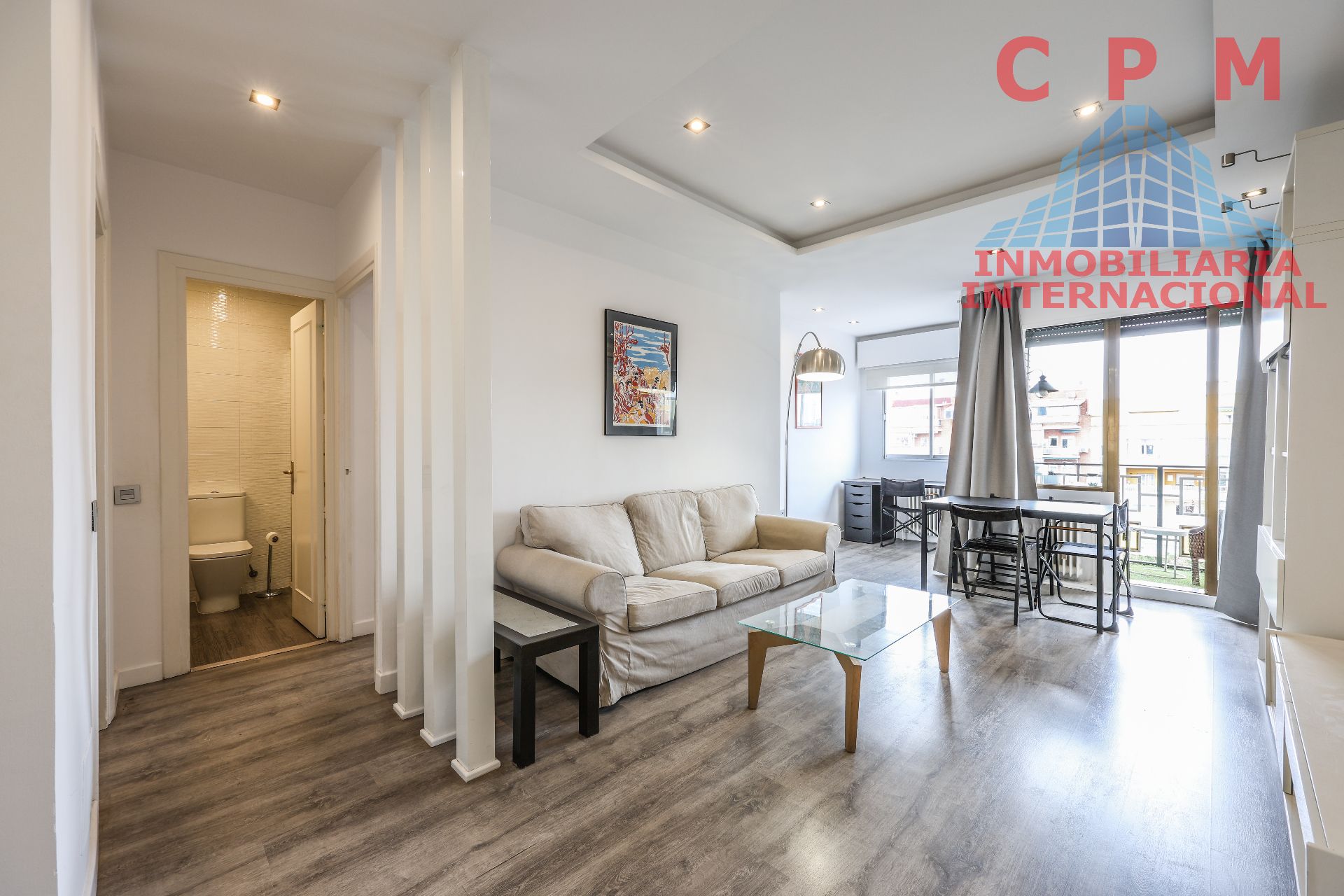 Sala d'estar de Pis de lloguer en  Madrid Capital amb Aire condicionat, Calefacció i Parquet