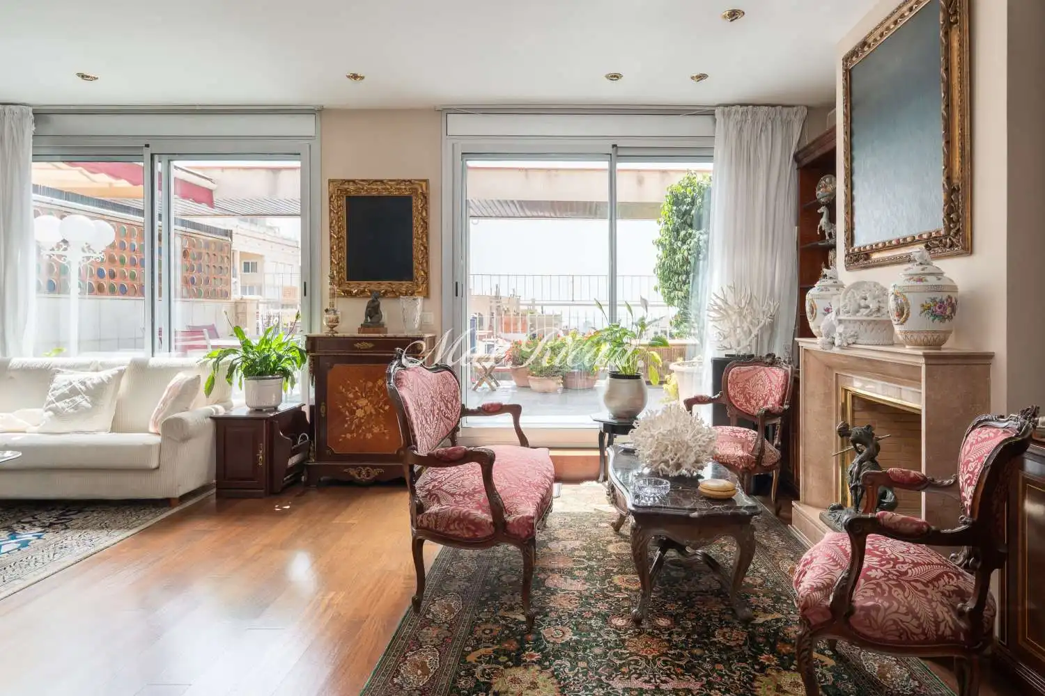 Sala de estar de Ático en venta en Barcelona con Aire acondicionado, Calefacción y Terraza