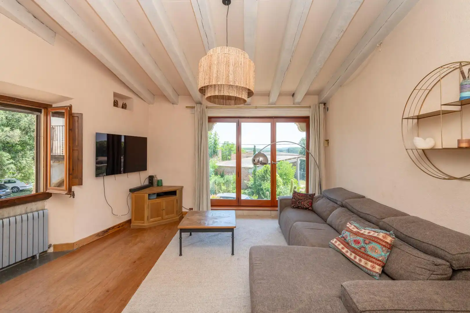 Sala d'estar de Finca rústica de lloguer en Cervià de Ter