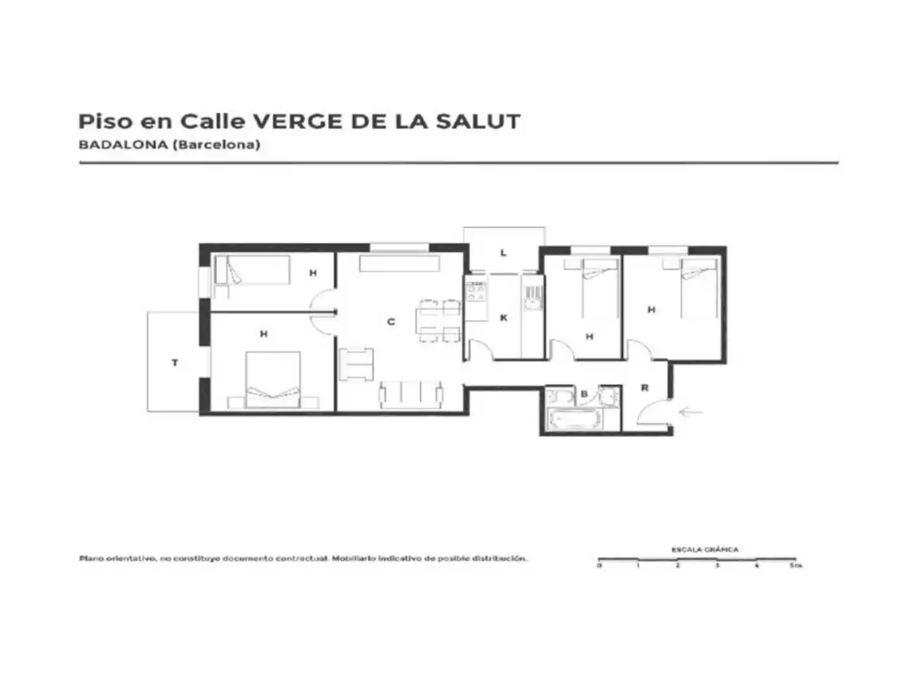 Flat for sale in Badalona  with Air Conditioner