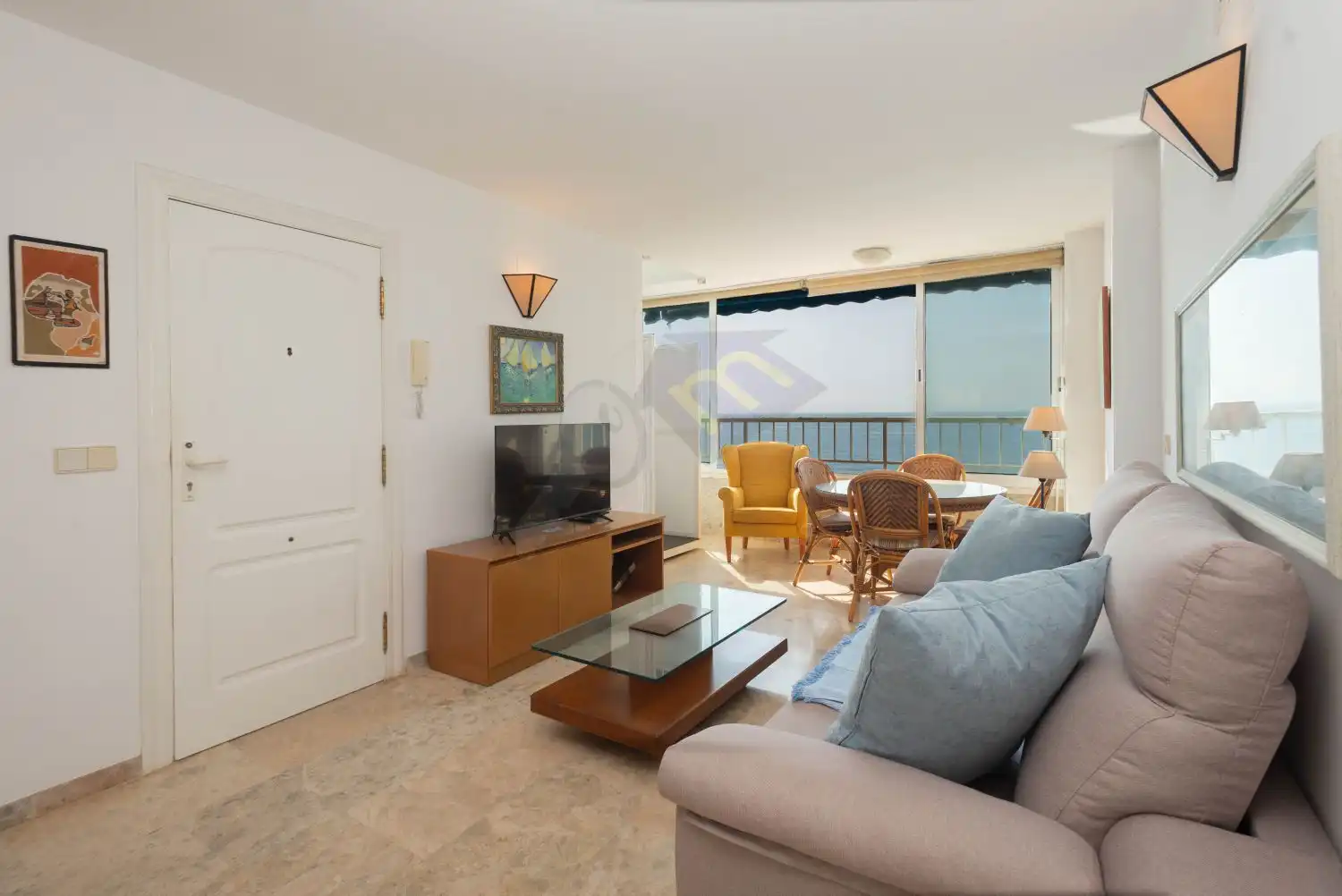 Sala d'estar de Àtic en venda en Calpe / Calp amb Aire condicionat, Calefacció i Terrassa