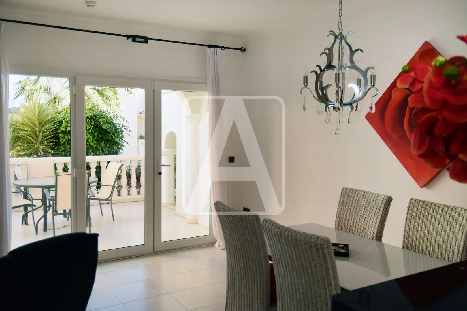 Menjador de Apartament en venda en Benissa amb Aire condicionat, Calefacció i Jardí privat