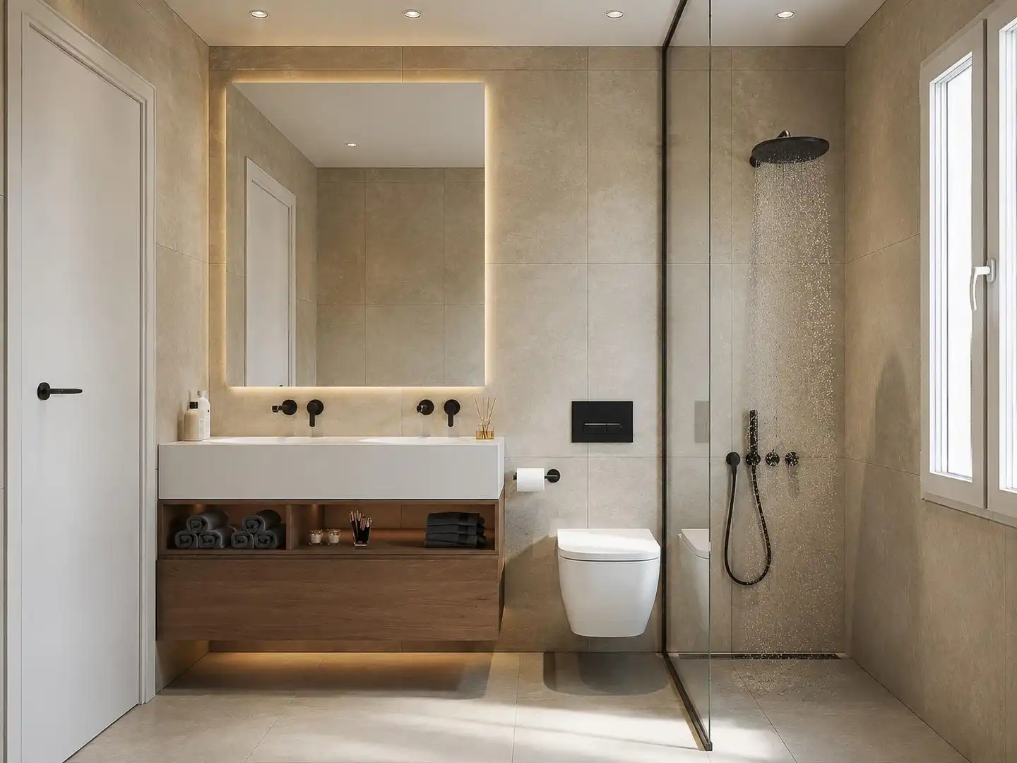 Bathroom of Apartments for sale in Barcelona  with Air Conditioner, Terrace and Balcony