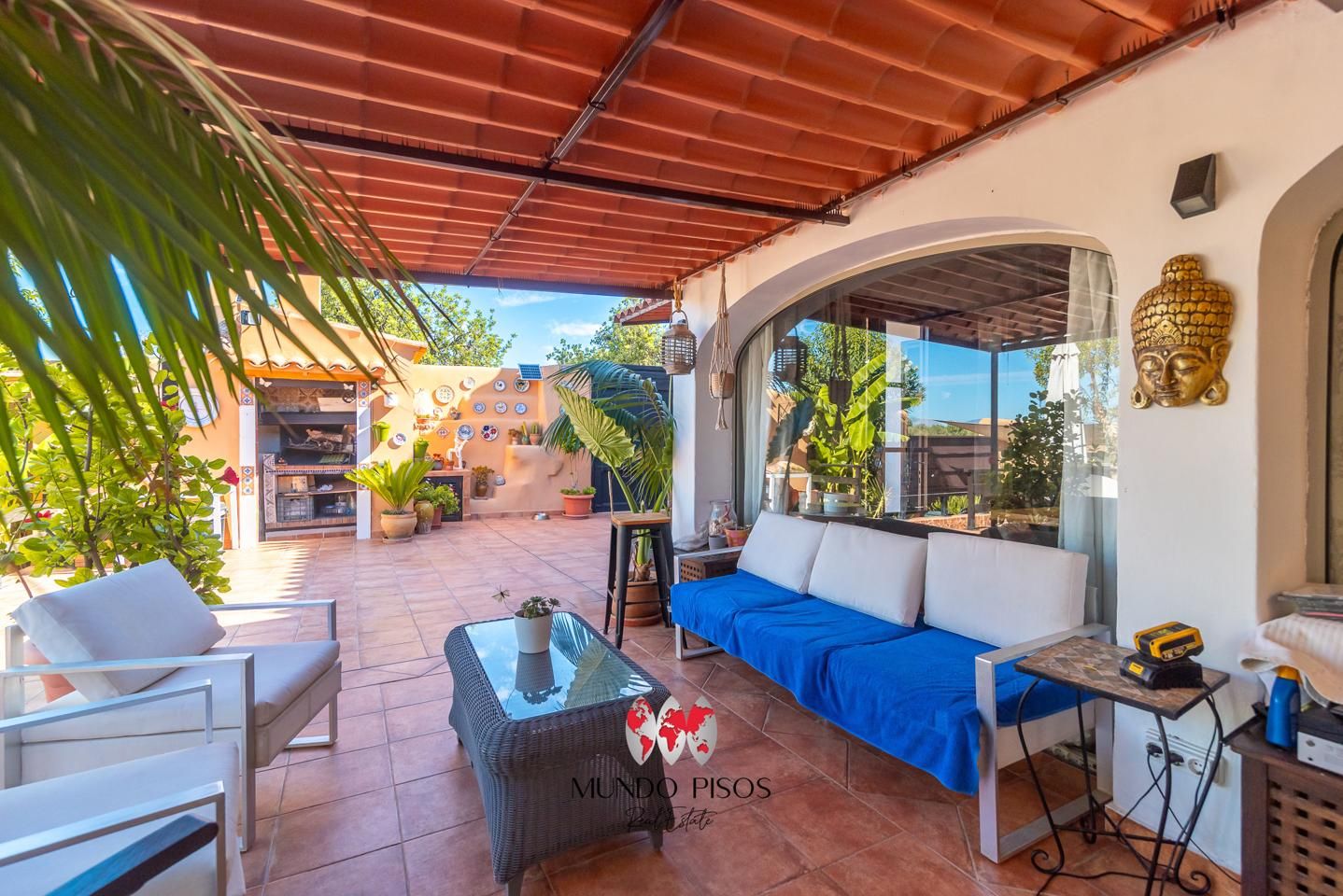Terrace of Country house for sale in  Palma de Mallorca  with Air Conditioner, Private garden and Parquet flooring
