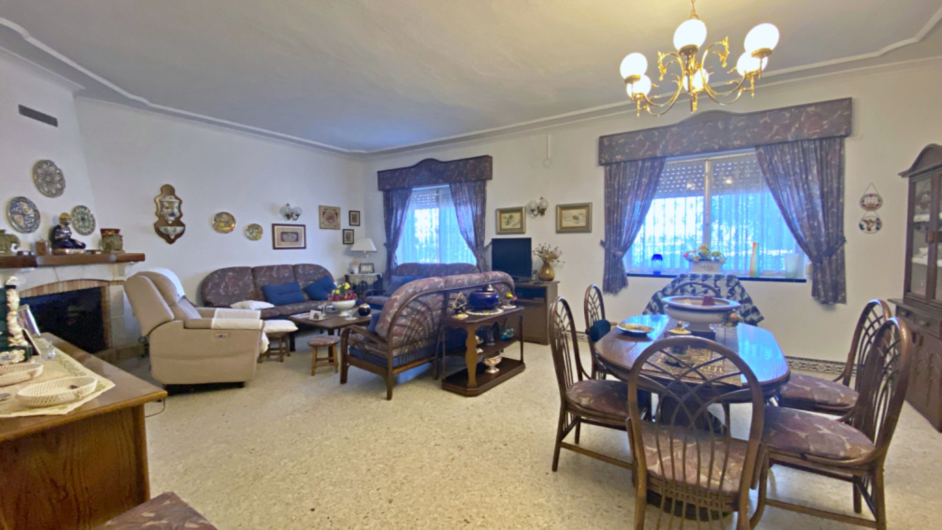 Sala de estar de Casa o chalet en venta en Sax con Aire acondicionado, Jardín privado y Terraza