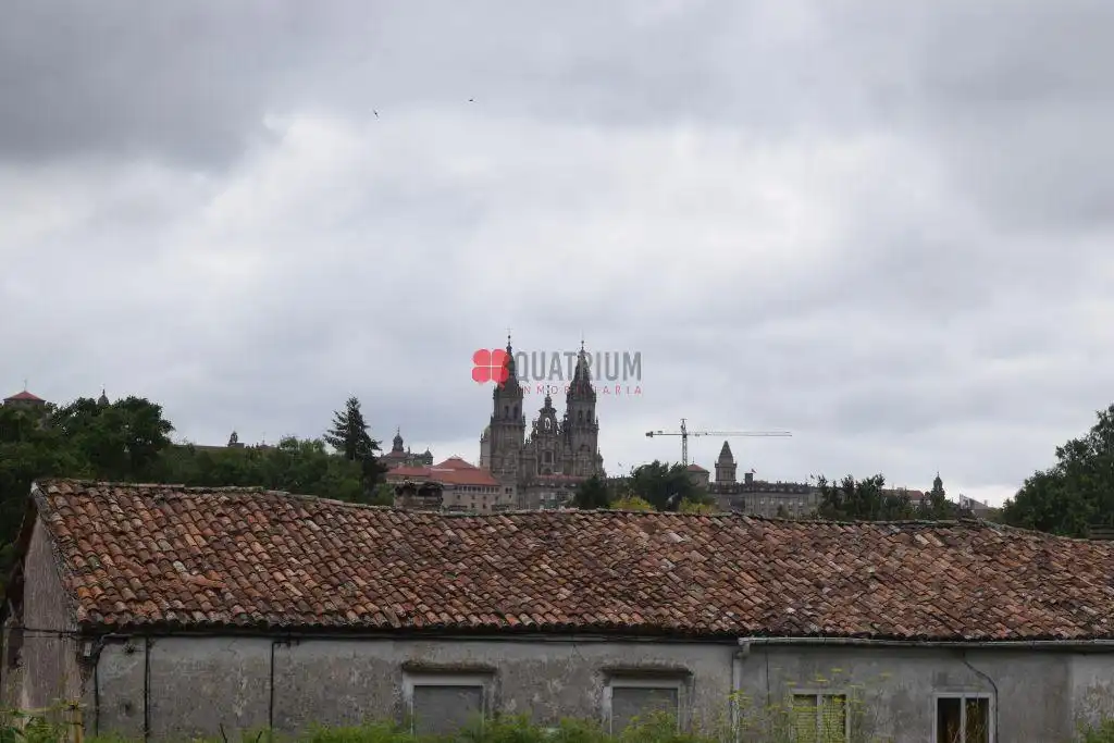 Exterior view of Houses for sale in Santiago de Compostela   with Private garden