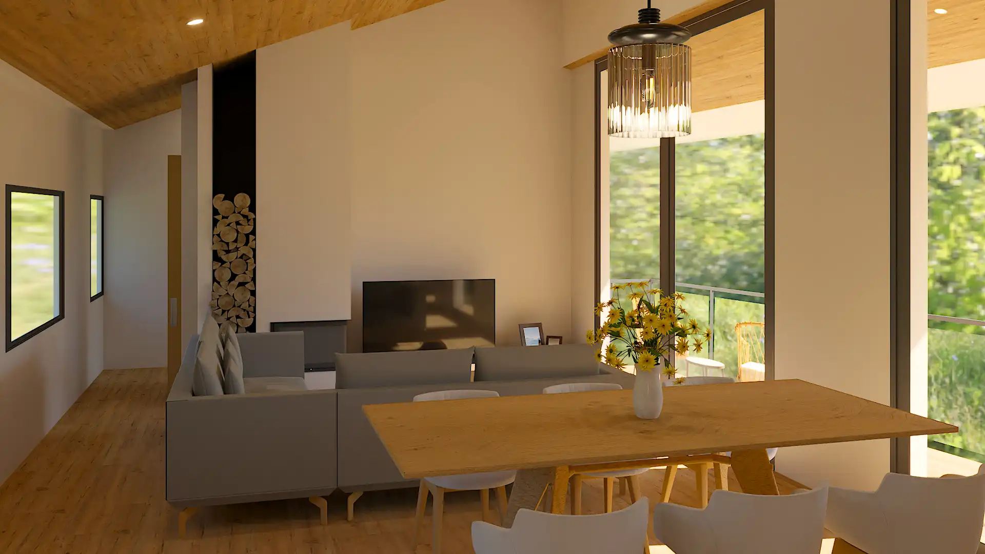 Living room of Houses for sale in Alp  with Heating, Private garden and Parquet flooring