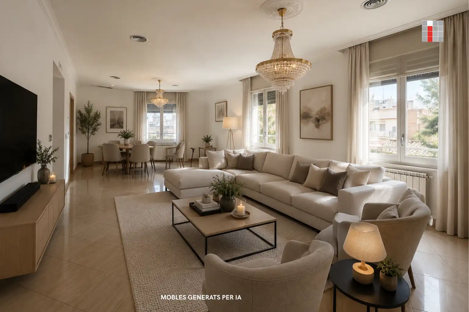 Sala de estar de Ático en venta en Granollers