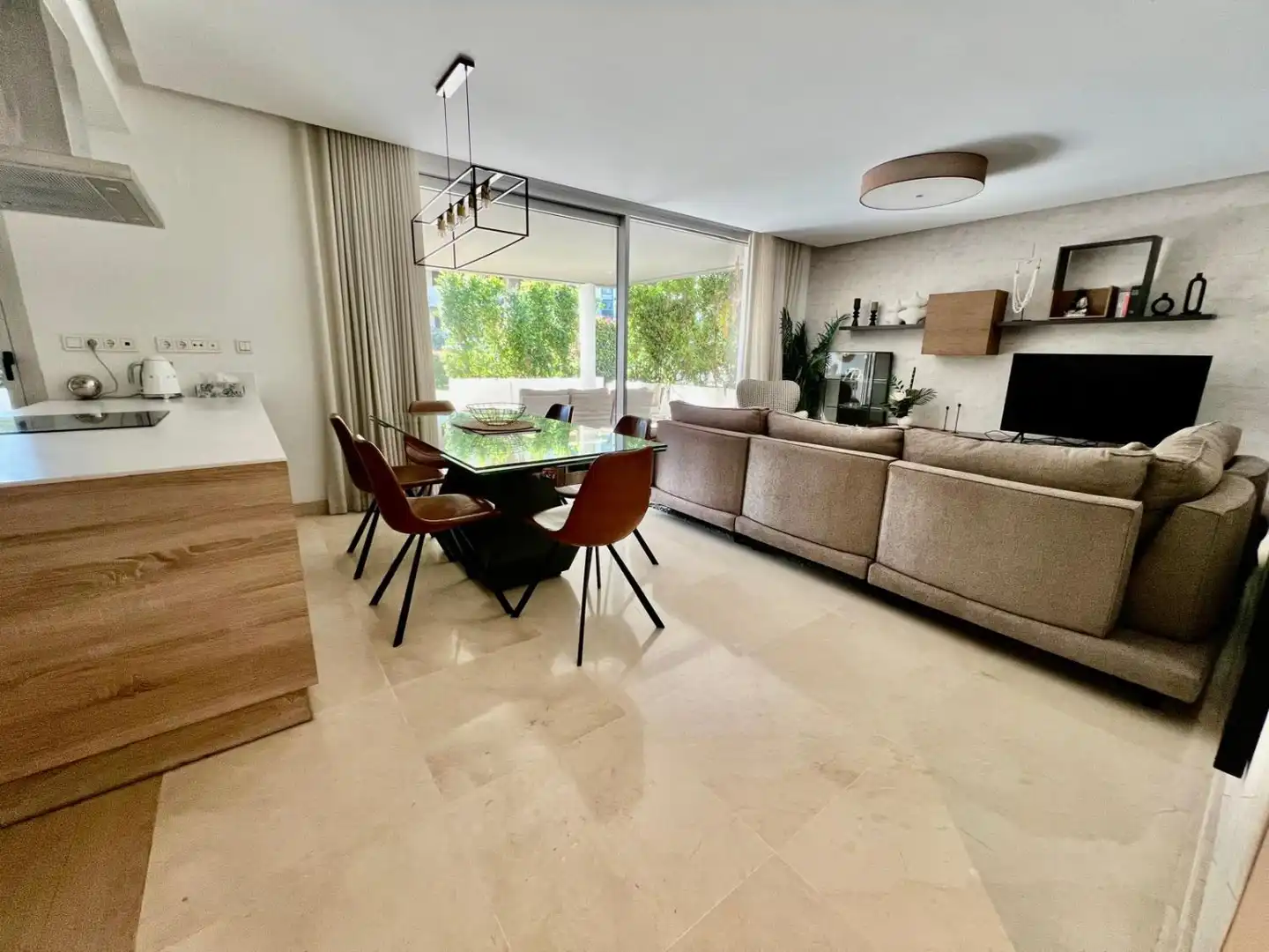 Dining room of Apartments for rent in Marbella  with Air Conditioner, Heating and Furnished