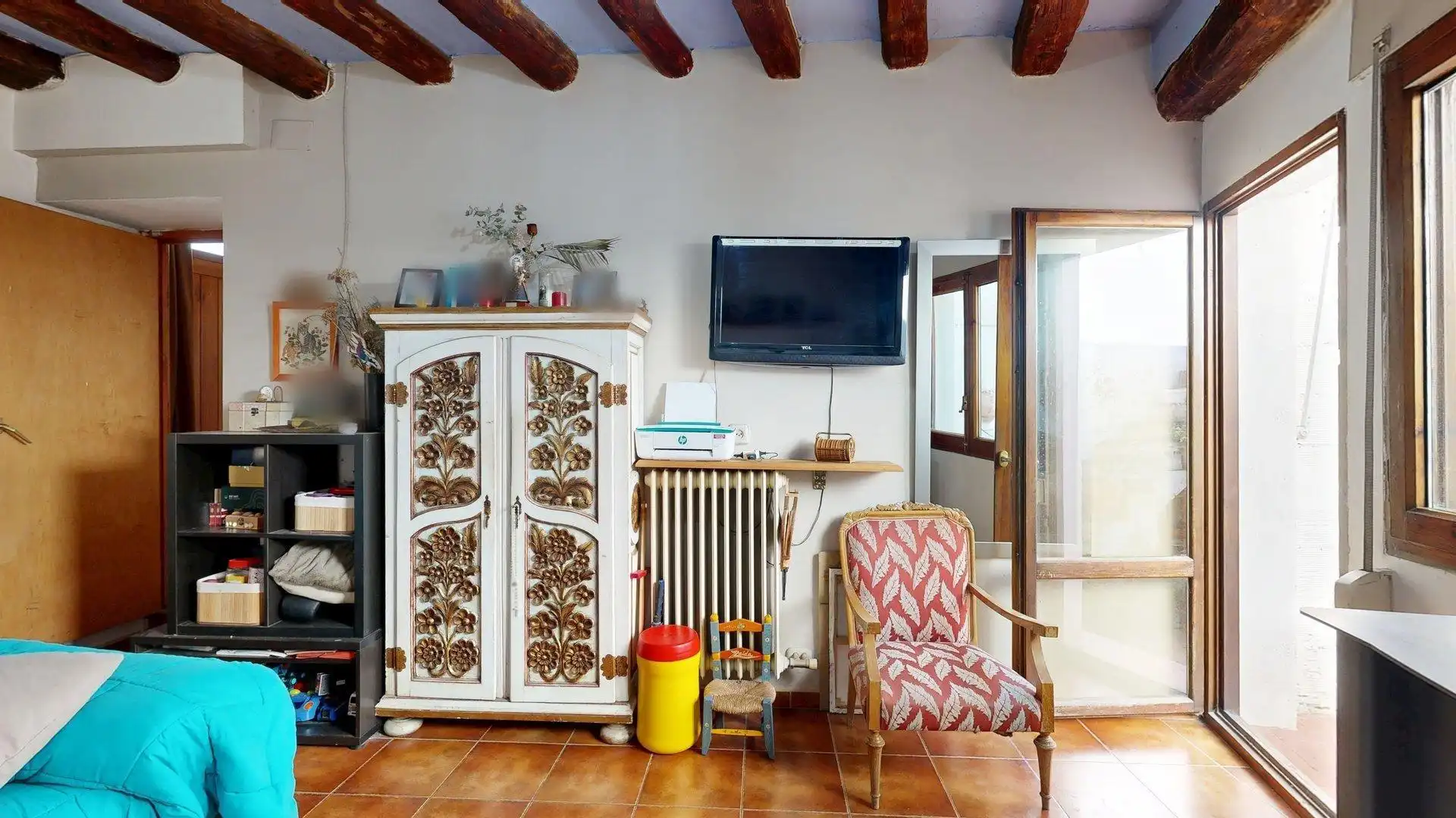 Sala de estar de Casa o chalet en venta en Ejea de los Caballeros con Calefacción y Terraza