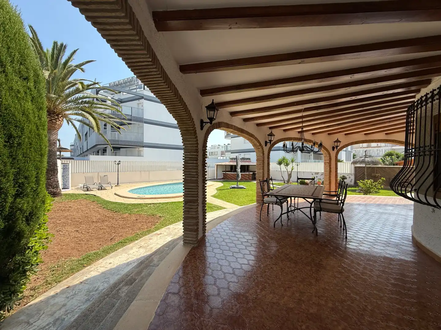 Terrace of Houses for rent in Dénia  with Air Conditioner, Heating and Private garden
