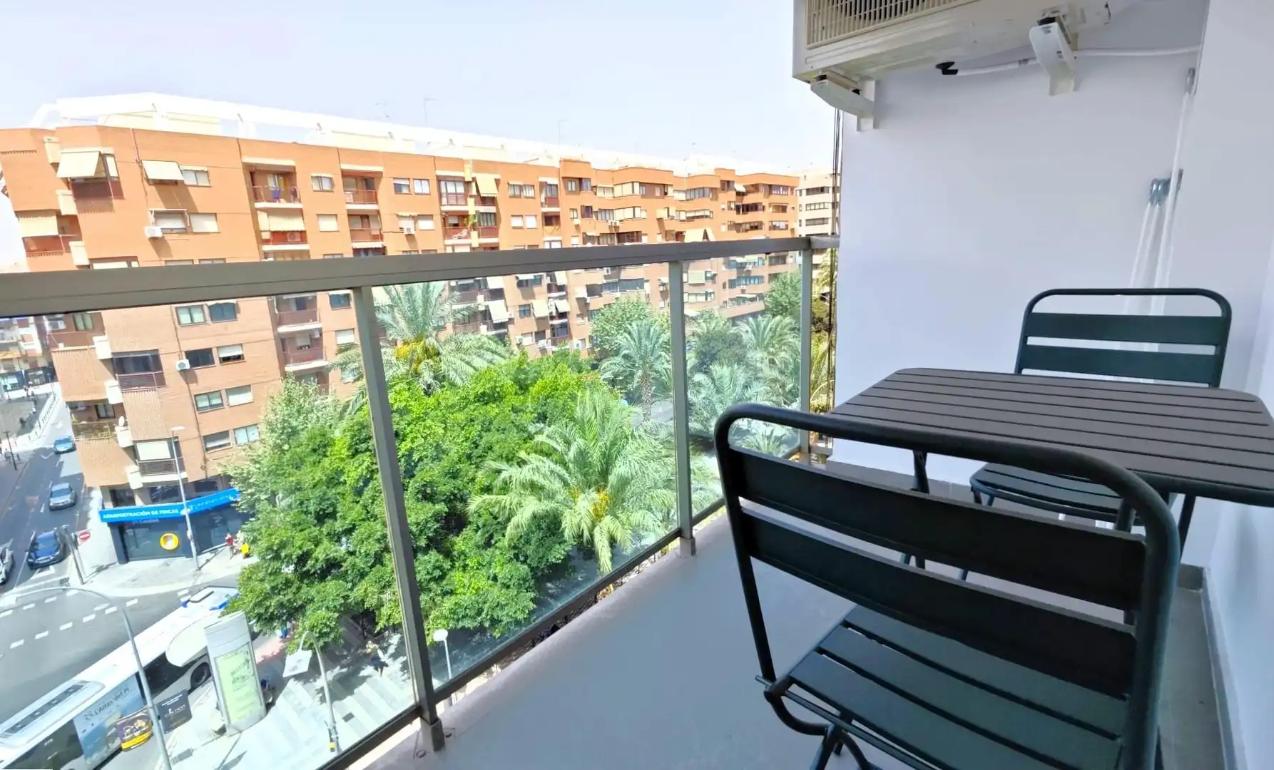 Balcony of Flat for rent in Alicante / Alacant  with Air Conditioner, Heating and Parquet flooring