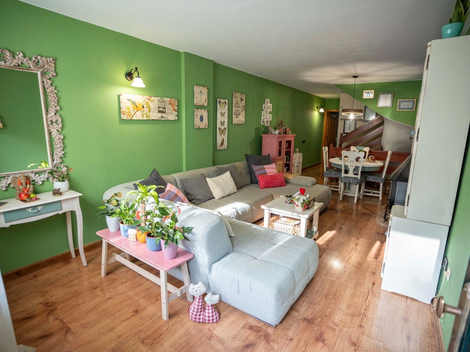 Living room of Single-family semi-detached for sale in San Cristóbal de la Laguna  with Parquet flooring, Terrace and Furnished