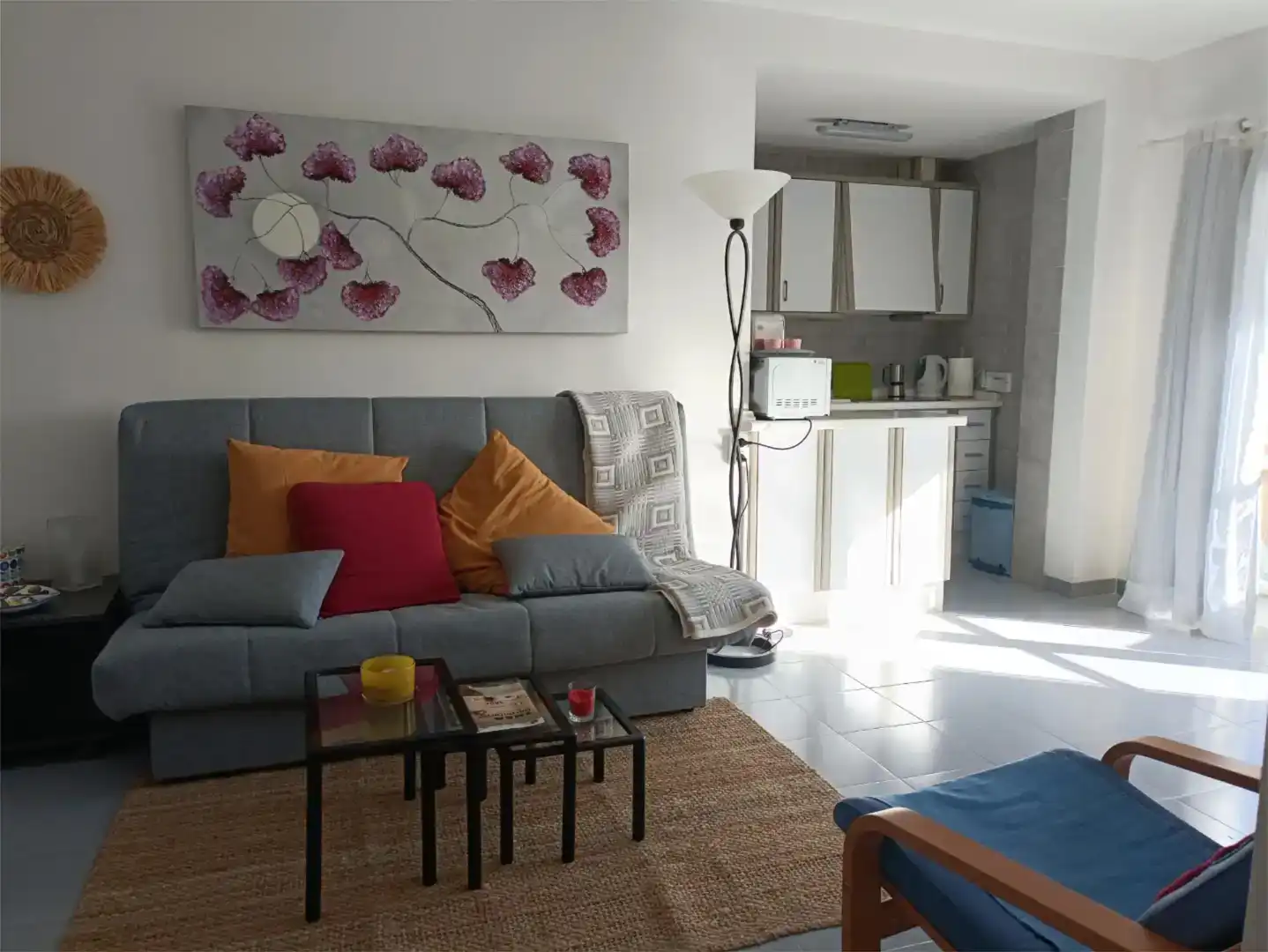Living room of Flat for rent in Pollença  with Air Conditioner, Private garden and Furnished
