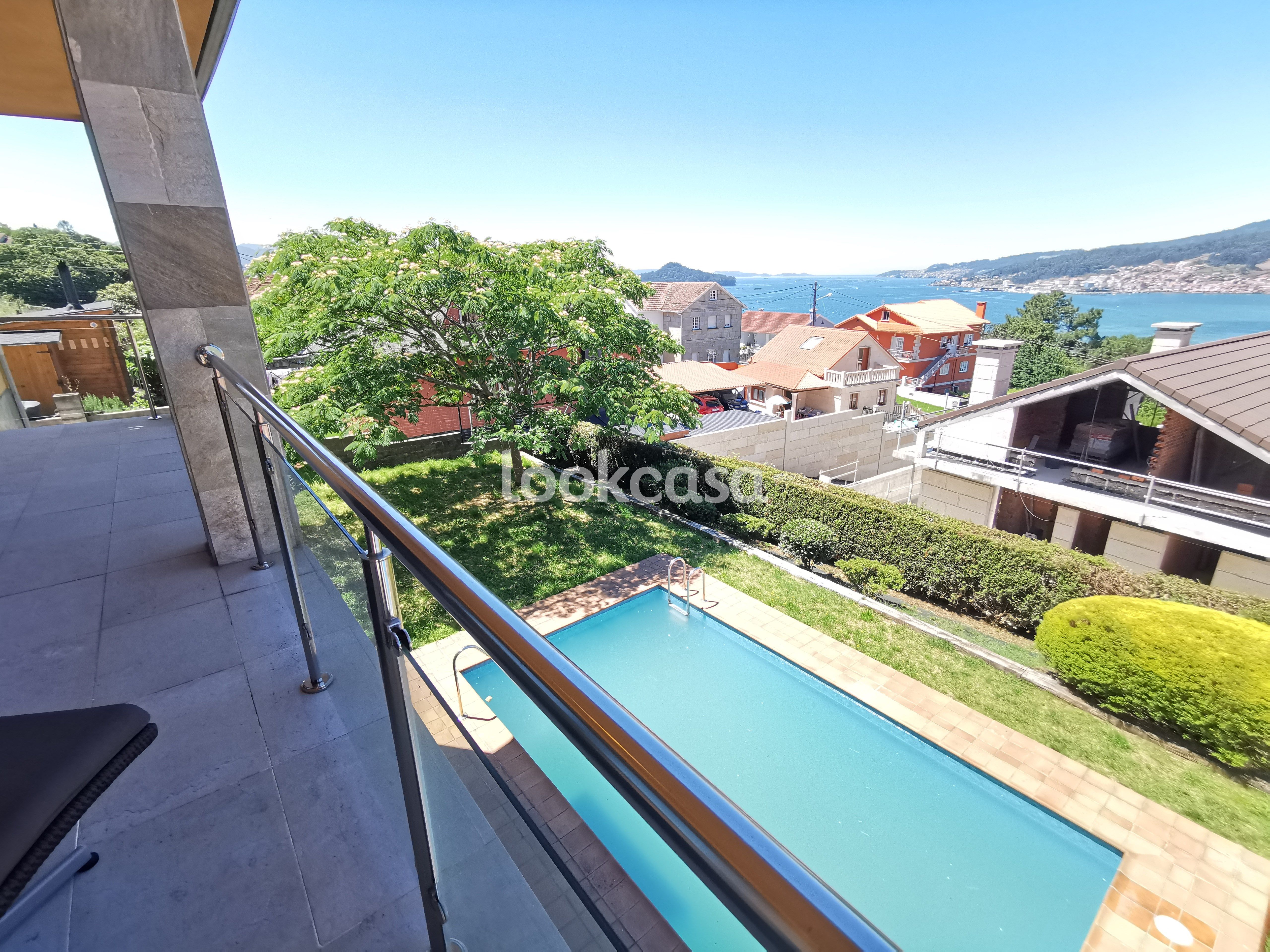 Swimming pool of House or chalet for sale in Poio  with Heating, Private garden and Parquet flooring
