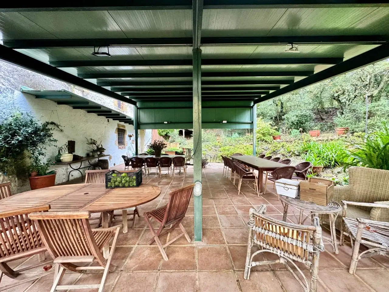 Terrace of Country homes for sale in Anglès  with Private garden, Terrace and Swimming Pool