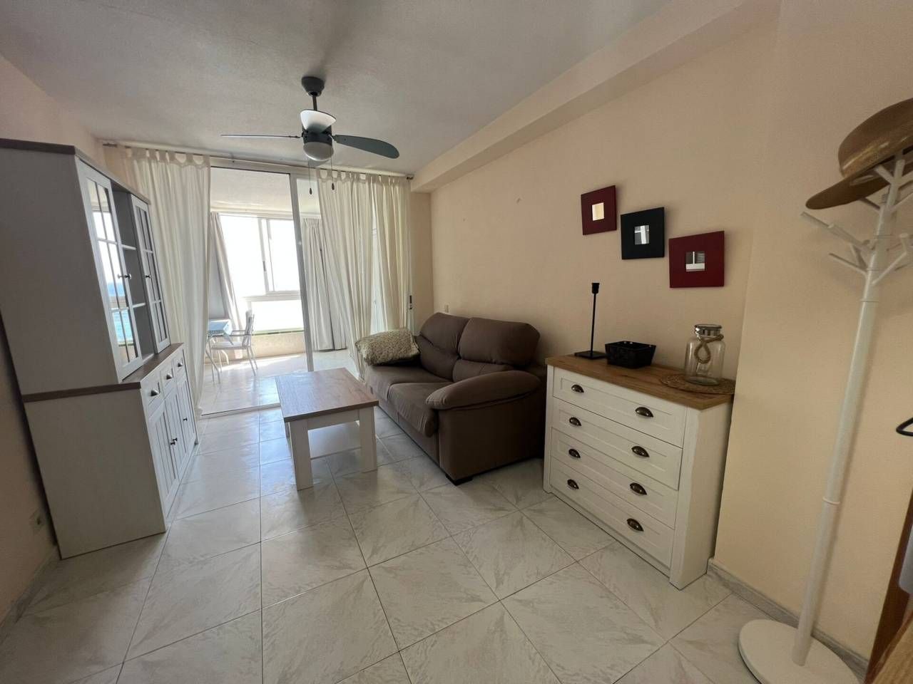 Living room of Apartment to rent in Calpe / Calp  with Heating, Terrace and Furnished