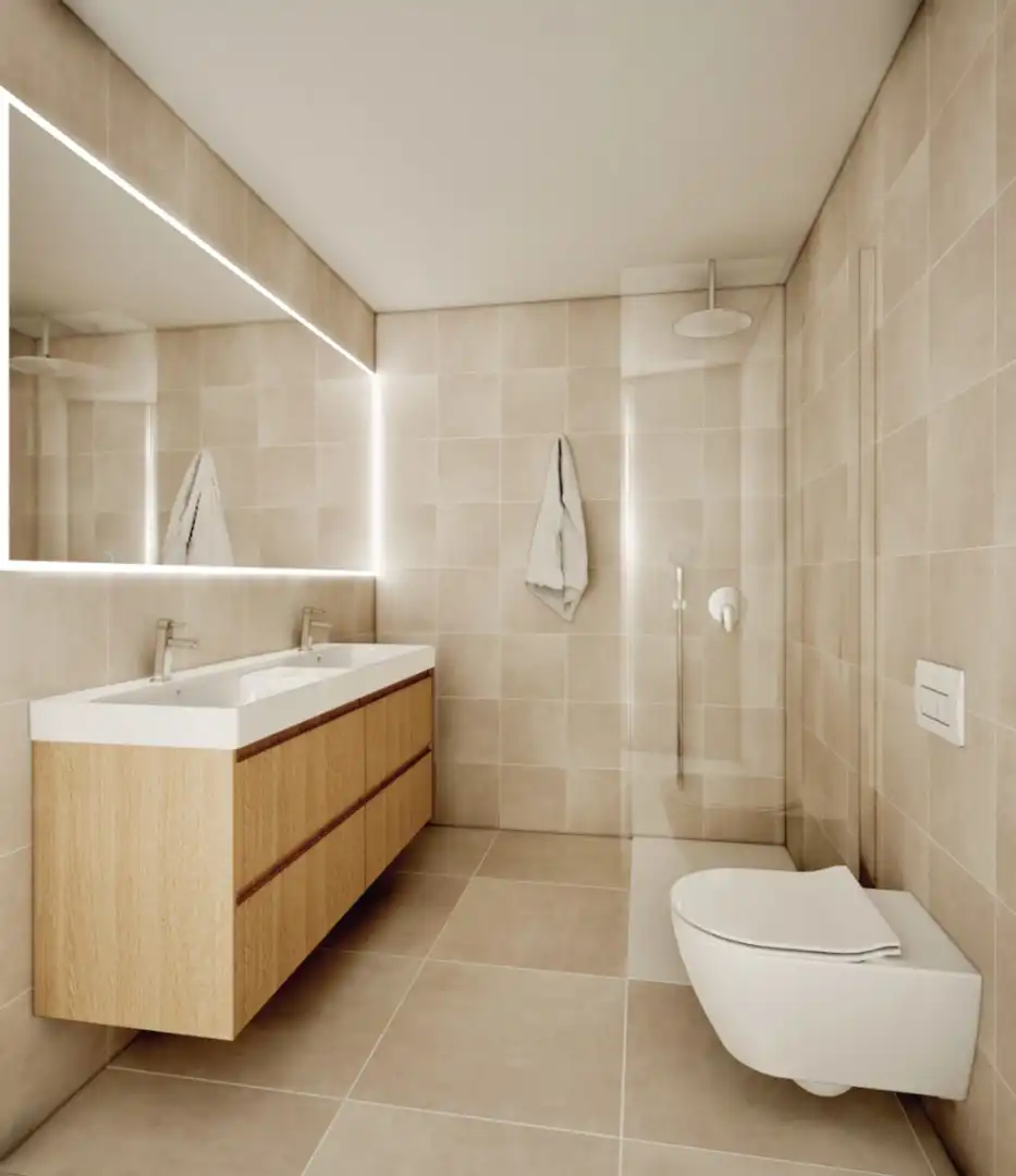 Badezimmer von Maisonette zum Verkauf in Terrassa mit Klimaanlage, Heizung und Privatgarten