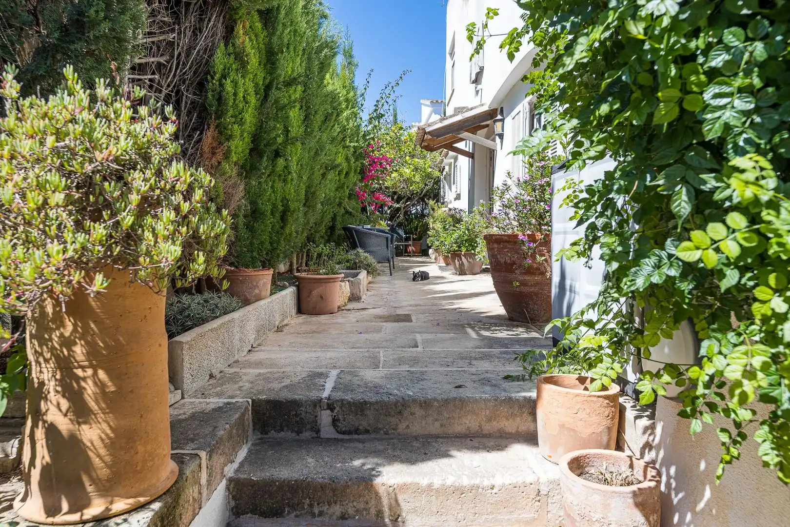 Terrasse von Einfamilien-Reihenhaus zum Verkauf in Ses Salines mit Klimaanlage, Heizung und Terrasse