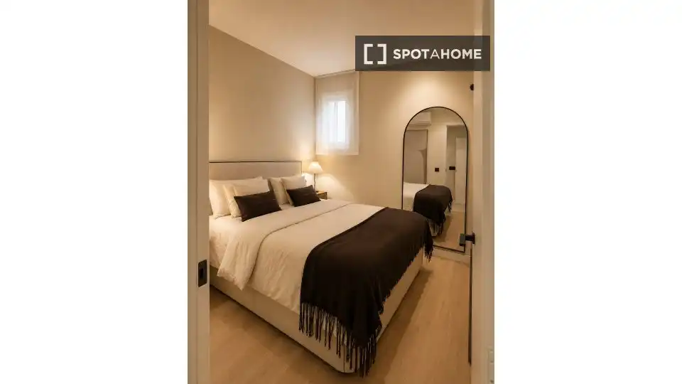 Bedroom of Apartments for share in Barcelona  with Air Conditioner, Terrace and Furnished