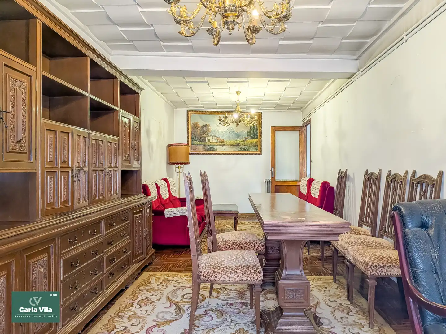 Esszimmer von Wohnung zum Verkauf in Lugo mit Heizung, Parkett und Terrasse