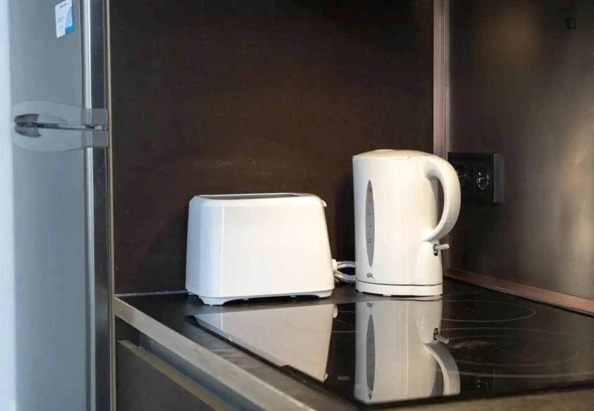 Cocina de Apartamento de alquiler en Madrid con Calefacción, Amueblado y Horno