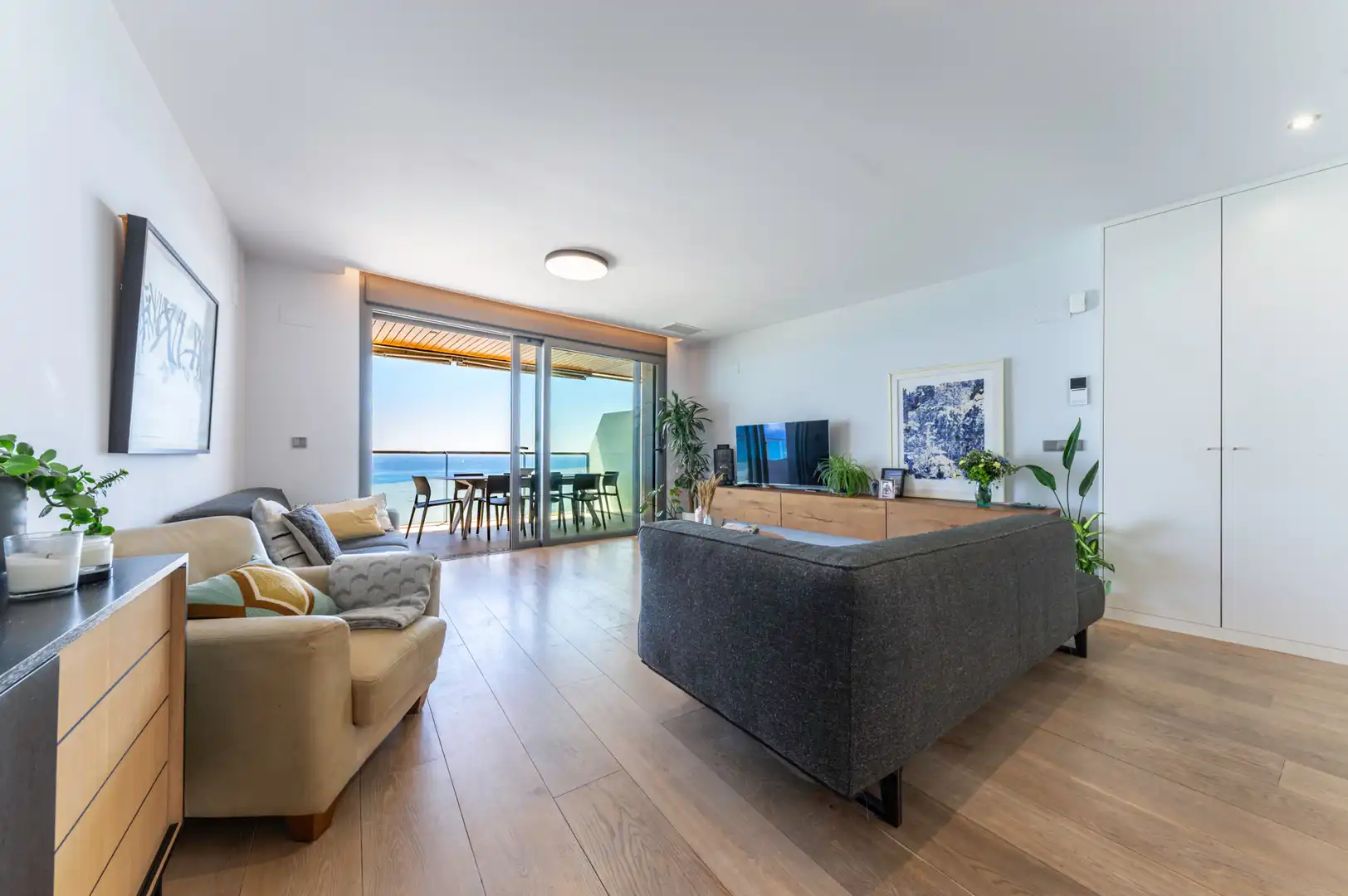 Sala d'estar de Pis en venda en Alicante / Alacant amb Aire condicionat, Calefacció i Parquet