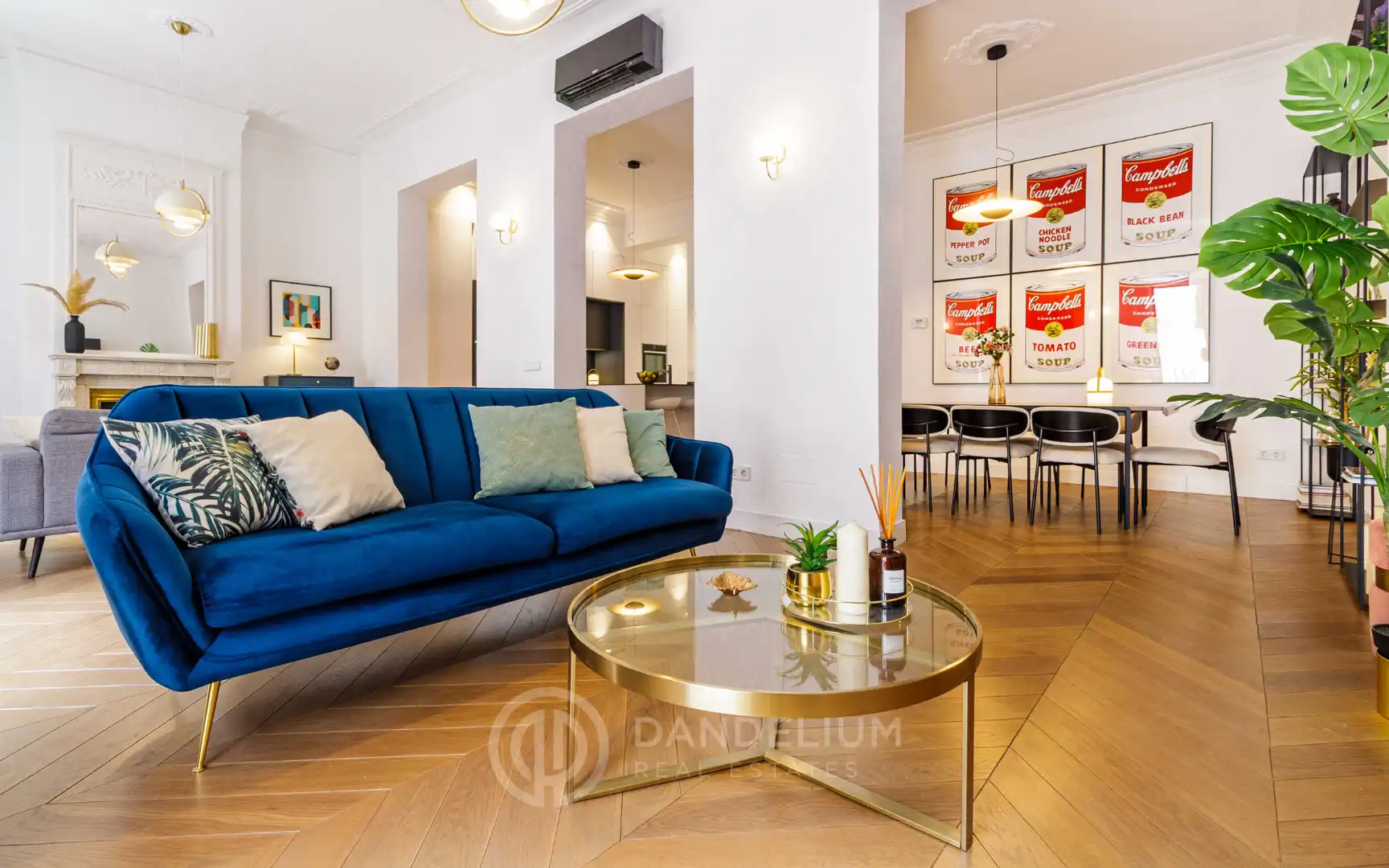 Sala de estar de Piso de alquiler en Madrid con Aire acondicionado, Calefacción y Parquet