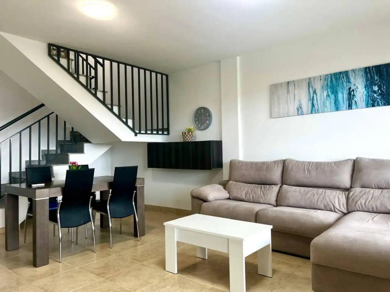 Wohnzimmer von Dachboden zum Verkauf in San Jorge / Sant Jordi mit Klimaanlage, Heizung und Terrasse