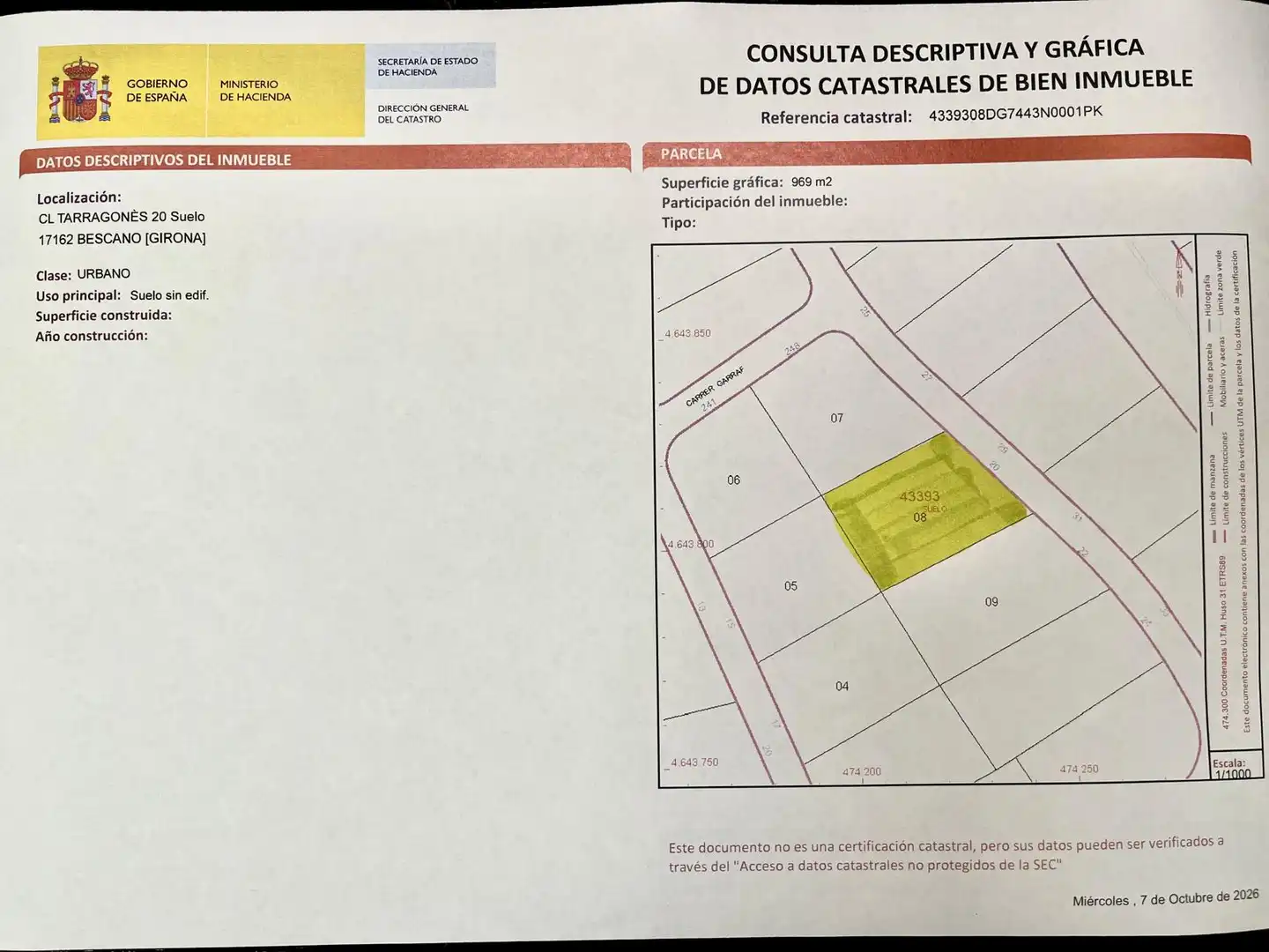 Terreno residenziale in vendita a Urbanizacion Mas Llunes 249, imagen 7