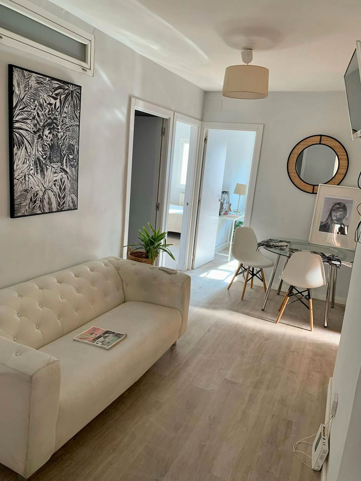 Sala d'estar de Pis de lloguer en  Madrid Capital amb Calefacció, Moblat i Rentadora