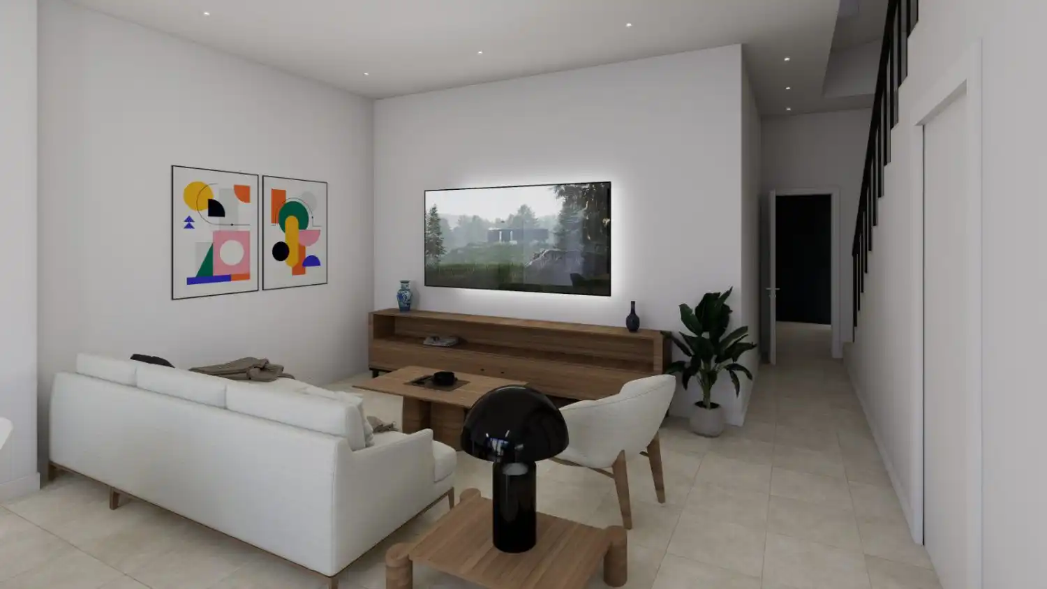 Sala d'estar de Casa o xalet en venda en Los Palacios y Villafranca amb Traster