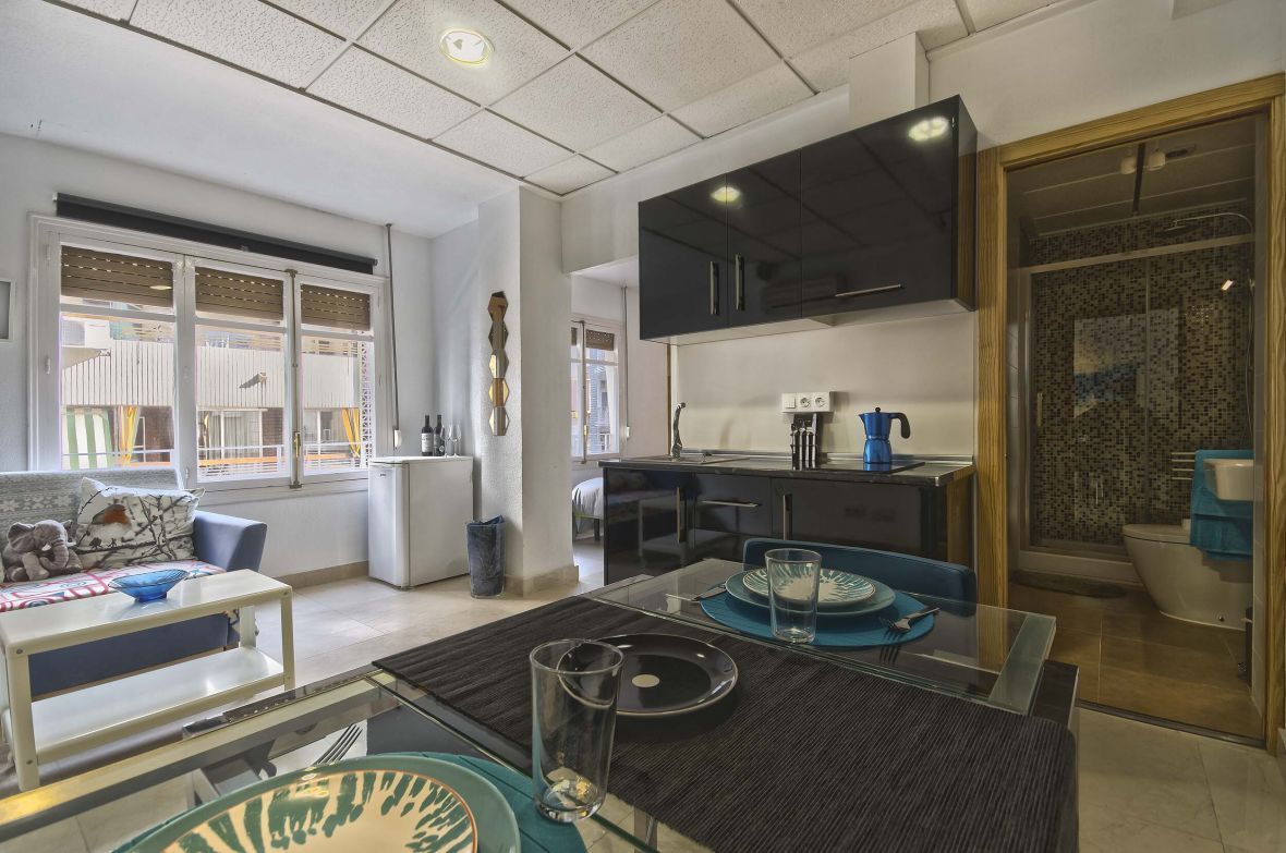Cocina de Loft de alquiler en Alicante / Alacant con Aire acondicionado, Calefacción y Amueblado