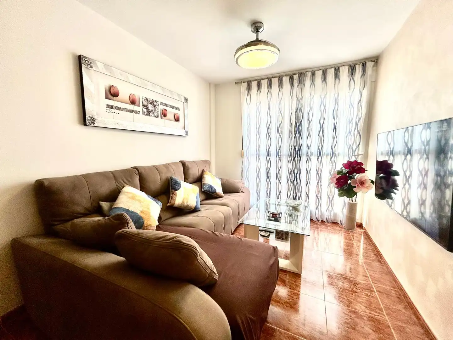 Wohnzimmer von Wohnung zum Verkauf in El Ejido mit Klimaanlage, Heizung und Terrasse
