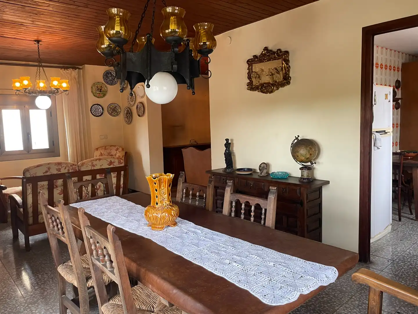Dining room of Houses for sale in La Pobla de Cérvoles  with Heating, Terrace and Furnished
