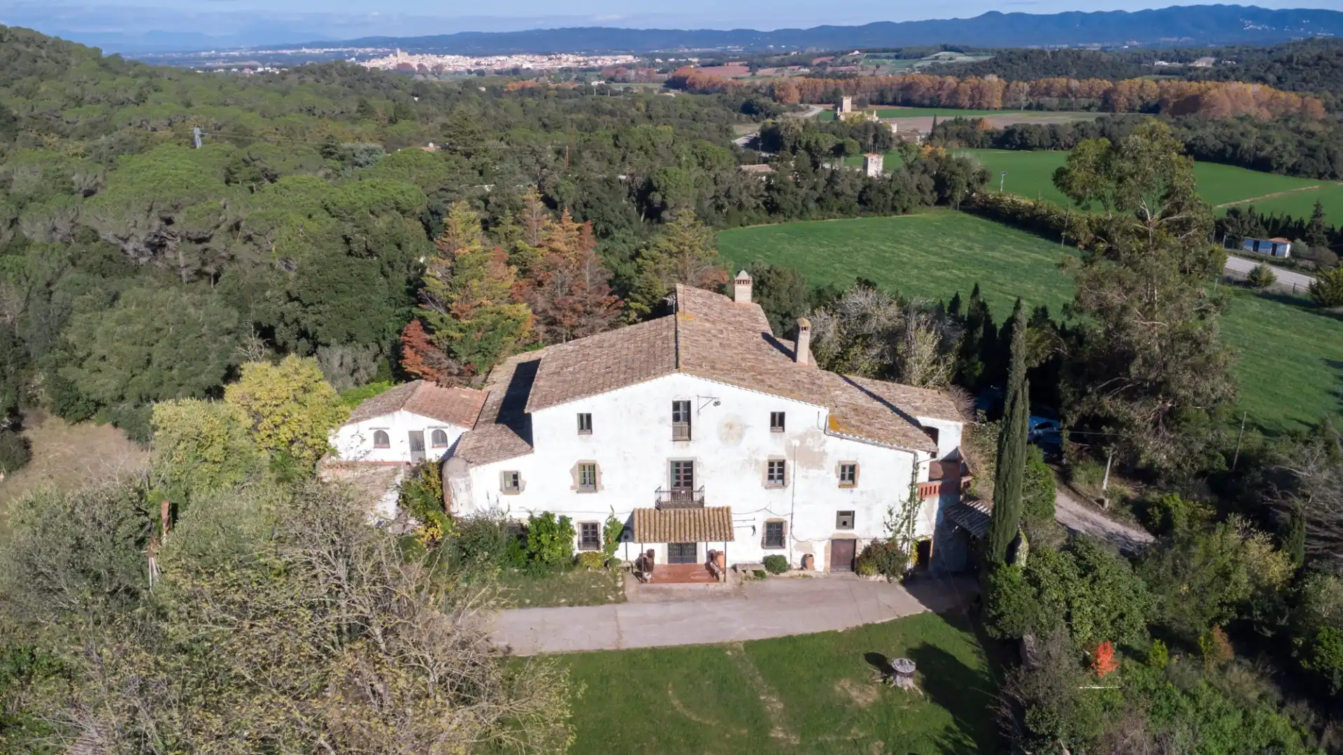 Vista exterior de Finca rústica en venta en Llagostera con Calefacción, Terraza y Trastero