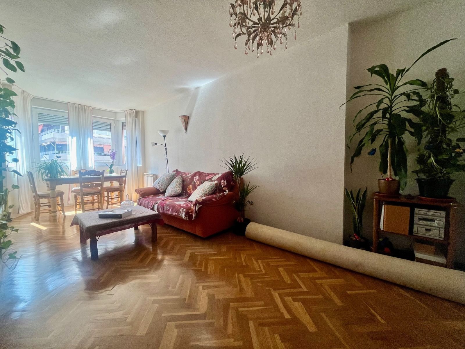 Living room of Flat for sale in  Madrid Capital  with Heating