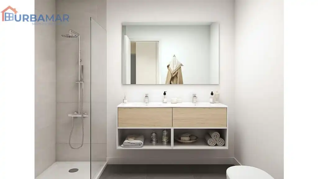 Badezimmer von Dachboden zum Verkauf in Leganés mit Klimaanlage, Heizung und Terrasse