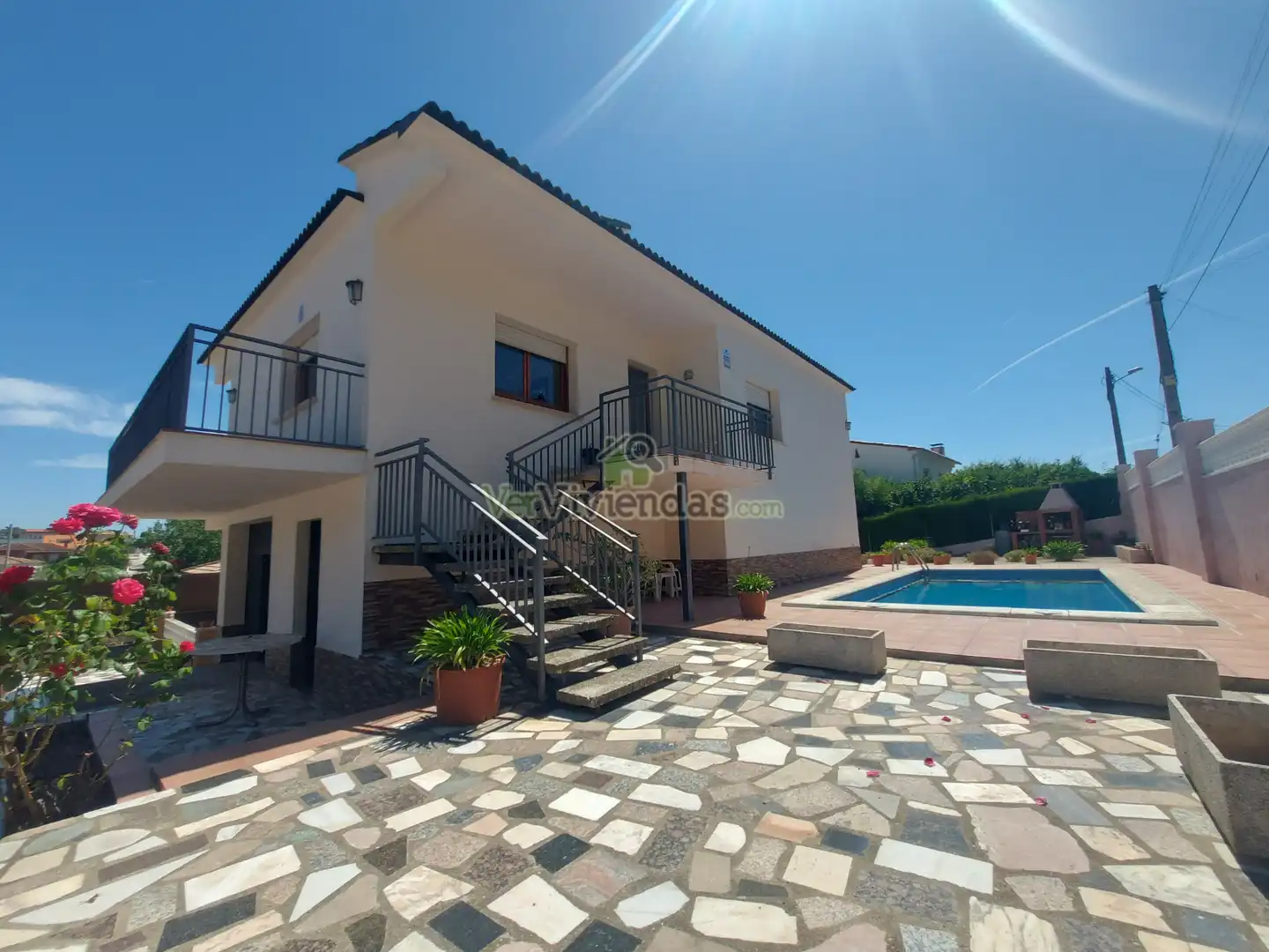 Vista exterior de Casa o xalet en venda en Piera amb Jardí privat, Terrassa i Piscina